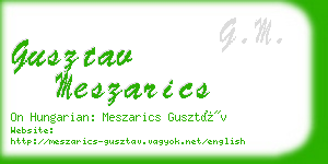 gusztav meszarics business card